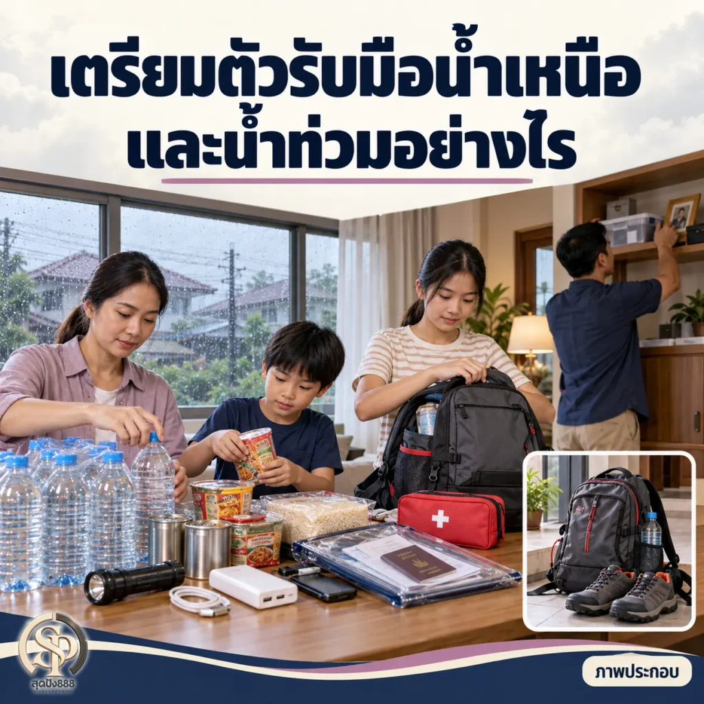 ขั้นตอนรับมือน้ำท่วม 2026