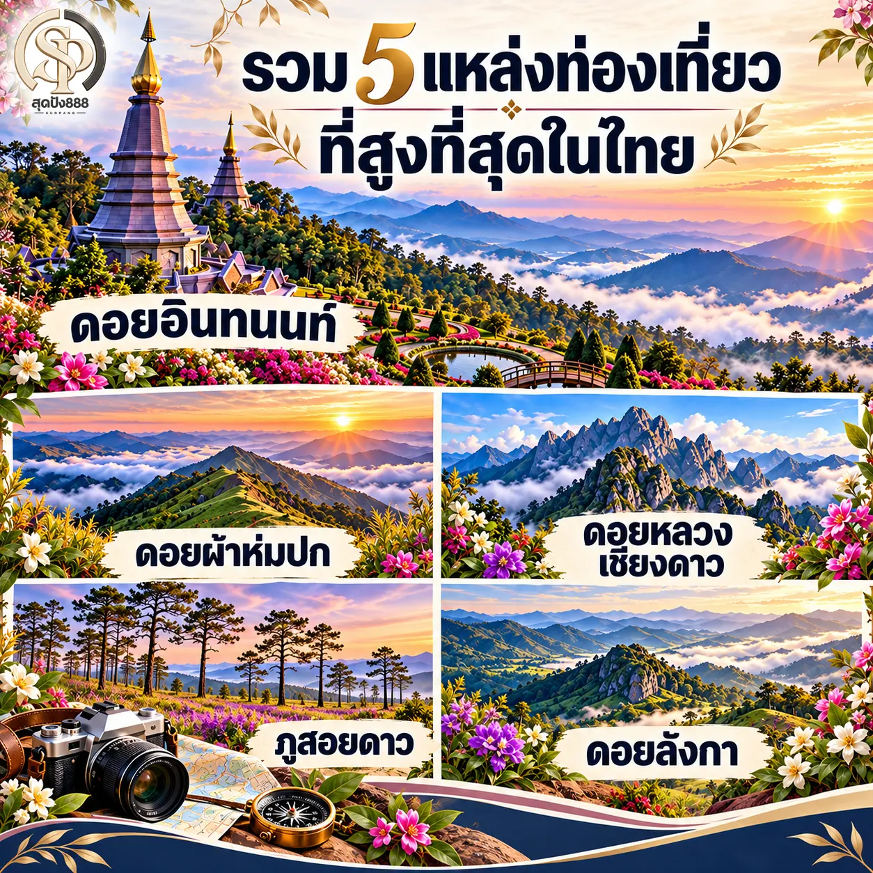 รวม5แหล่งท่องเที่ยวที่สูงที่สุดในไทย 2569