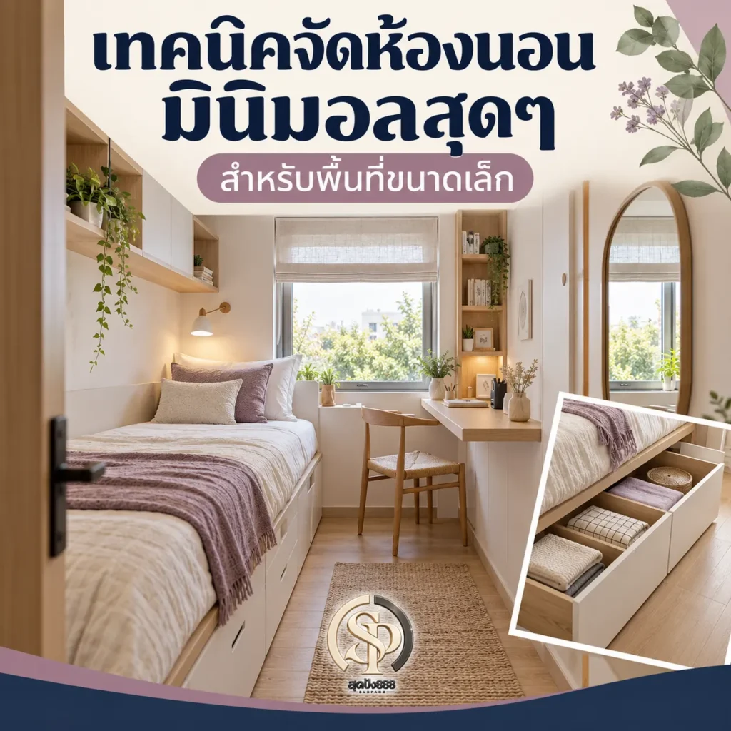 เทคนิค จัดห้องนอนมินิมอลสุดๆ สำหรับพื้นที่ขนาดเล็ก 2026
